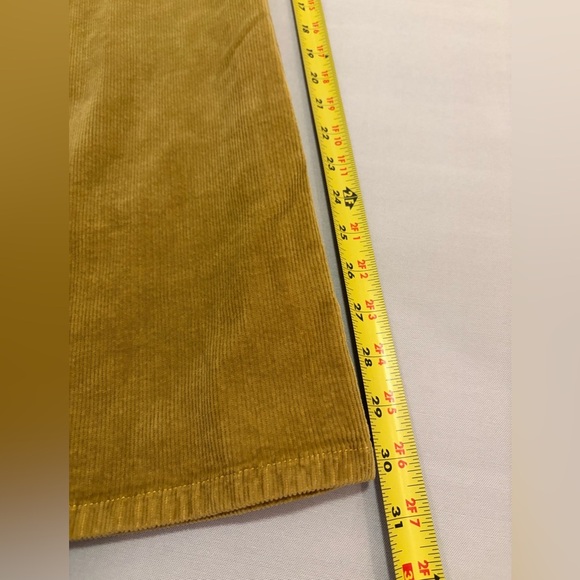 Pilcro Jeans The Icon Yellow Corduroy Chop Pocket Flare Jeans Boot Cut Pants 27 - Picture 15 of 16